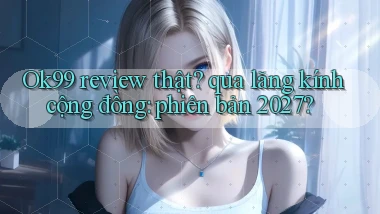 Ok99 review thật qua lăng kính cộng đồng phiên bản 2027